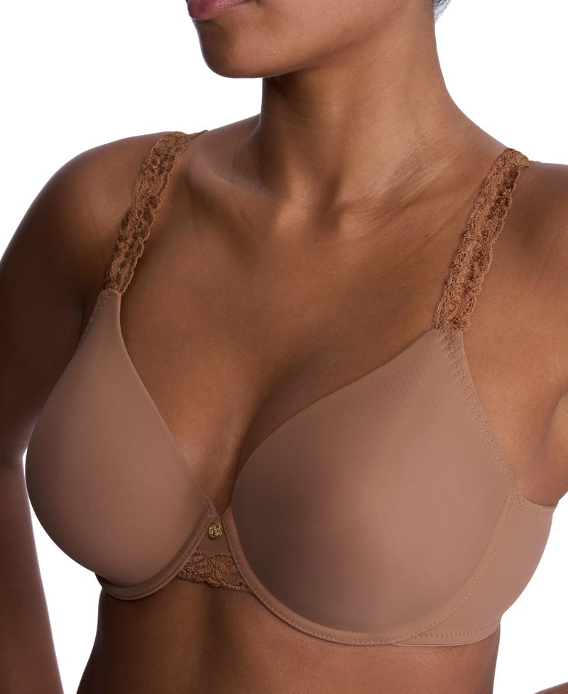 Natori Women's Body Doubles Lace Trim Full Coverage T-Shirt Bra 736037, Suntan, 34D - Image 5